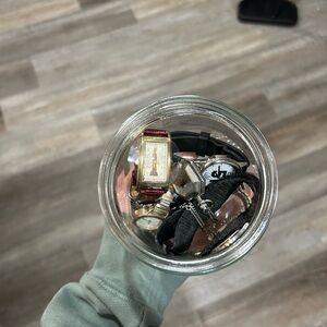 Gold and Silver Watch mystery jar